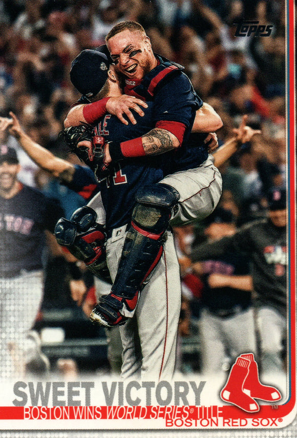 #549 Sweet Victory Boston Red Sox 2019 Topps Series 2 Baseball Card
