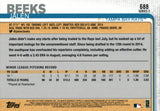 #688 Jalen Beeks Tampa Bay Rays 2019 Topps Series 2 Baseball Card