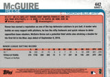 #442 Reese Mcguire Rookie Toronto Blue Jays 2019 Topps Series 2 Baseball Card