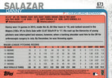 #673 Danny Salazar Cleveland Indians 2019 Topps Series 2 Baseball Card