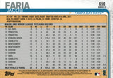 #656 Jacob Faria Tampa Bay Rays 2019 Topps Series 2 Baseball Card
