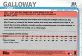 #683 Isaac Galloway Rookie Miami Marlins 2019 Topps Series 2 Baseball Card