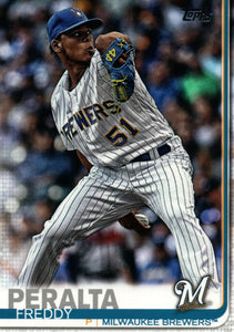 #627 Freddy Peralta Milwaukee Brewers 2019 Topps Series 2 Baseball Card