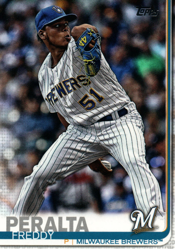 #627 Freddy Peralta Milwaukee Brewers 2019 Topps Series 2 Baseball Card