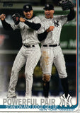 #444 Powerful Pair Stanton and Judge New York Yankees 2019 Topps Series 2 Baseball Card