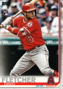 #520 David Fletcher Rookie Los Angeles Angels 2019 Topps Series 2 Baseball Card