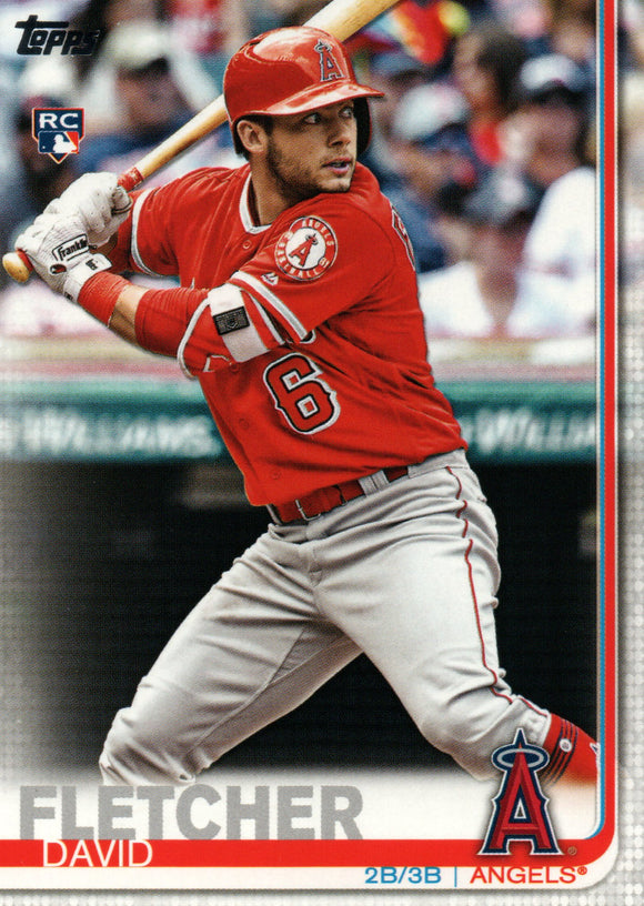 #520 David Fletcher Rookie Los Angeles Angels 2019 Topps Series 2 Baseball Card