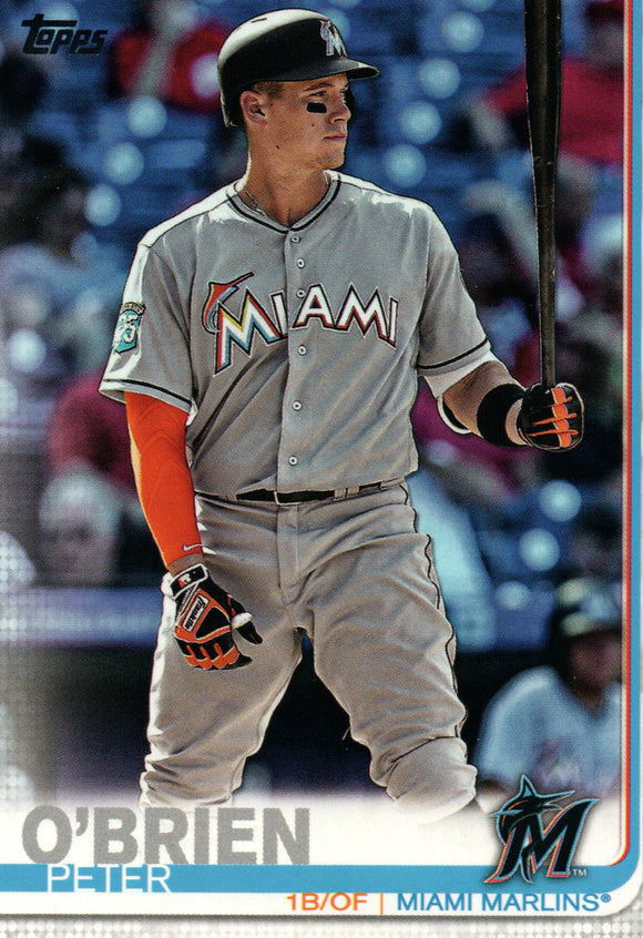 #470 Peter O'Brien Miami Marlins 2019 Topps Series 2 Baseball Card