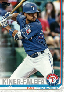 #366 Isiah Kiner-Falefa Texas Rangers 2019 Topps Series 2 Baseball Card