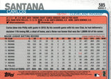 #585 Carlos Santana Cleveland Indians 2019 Topps Series 2 Baseball Card