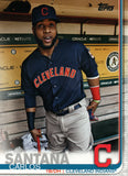 #585 Carlos Santana Cleveland Indians 2019 Topps Series 2 Baseball Card