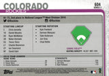#604 Coors Field Colorado Rockies 2019 Topps Series 2 Baseball Card