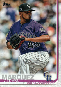 #602 German Marquez Colorado Rockies 2019 Topps Series 2 Baseball Card