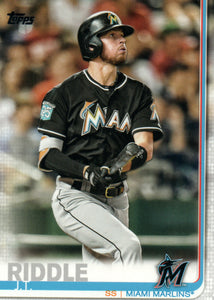 #607 J.T. Riddle Miami Marlins  2019 Topps Series 2 Baseball Card