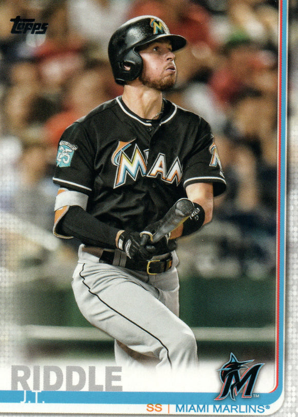 #607 J.T. Riddle Miami Marlins  2019 Topps Series 2 Baseball Card