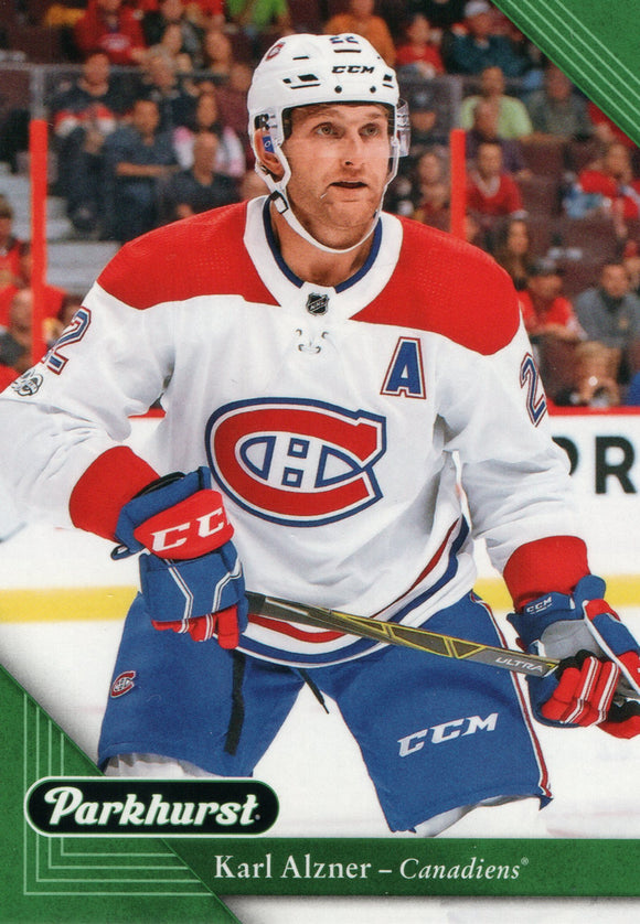 #129 Karl Alzner Montreal Canadiens 2017-18 Parkhurst Hockey Card