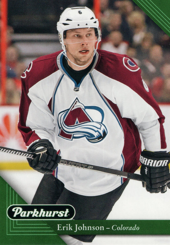 #62 Erik Johnson Colorado Avalanche 2017-18 Parkhurst Hockey Card