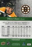 #24 Zdeno Chara Boston Bruins 2017-18 Parkhurst Hockey Card