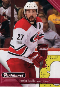 #47 Justin Faulk Carolina Hurricanes 2017-18 Parkhurst Hockey Card