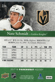 #236 Nate Schmidt Vegas Golden Knights 2017-18 Parkhurst Hockey Card