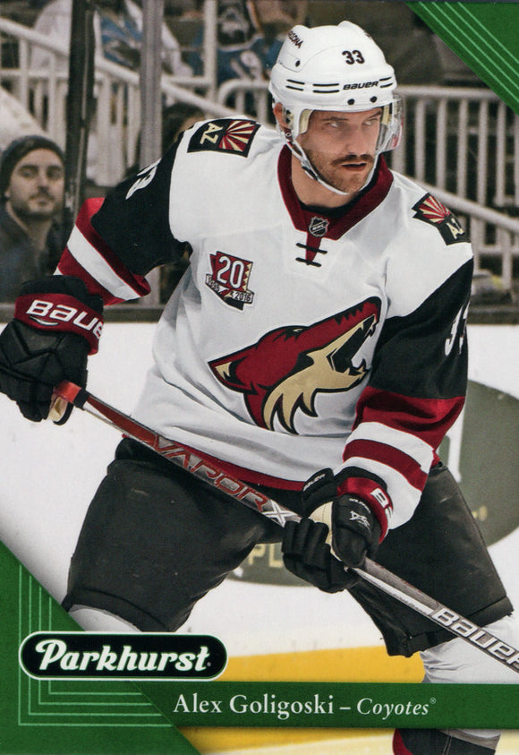 #15 Alex Goligoski Arizona Coyotes 2017-18 Parkhurst Hockey Card