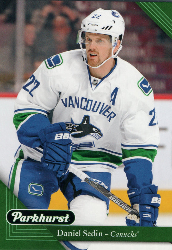 #225 Daniel Sedin Vancouver Canucks 2017-18 Parkhurst Hockey Card