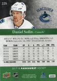 #225 Daniel Sedin Vancouver Canucks 2017-18 Parkhurst Hockey Card