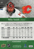 #35 Mike Smith Calgary Flames 2017-18 Parkhurst Hockey Card