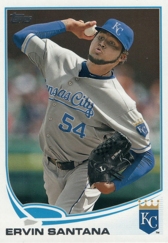 #366 Ervin Santana Kansas City Royals 2013 Topps Baseball Card