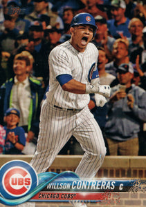 #172 Willson Contreras Chicago Cubs 2018 Topps Series 1 Baseball Card