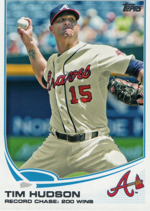 #448 Tim Hudson Atlanta Braves Checklist  2013 Topps Baseball Card DAL