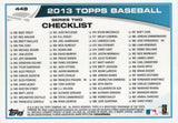 #448 Tim Hudson Atlanta Braves Checklist  2013 Topps Baseball Card DAL