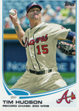 #448 Tim Hudson Atlanta Braves Checklist  2013 Topps Baseball Card DAL
