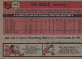 #362 Bo Diaz Cleveland Indians 1981 Topps Baseball Card DAL
