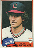 #462 Jack Brohamer Cleveland Indians 1981 Topps Baseball Card DAL