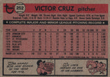 #252 Victor Cruz Cleveland Indians 1981 Topps Baseball Card DAL