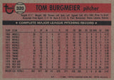 #320 Tom Burgmeier Boston Red Sox 1981 Topps Baseball Card DAL