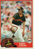 #436 Gary Lucas San Diego Padres 1981 Topps Baseball Card DAL