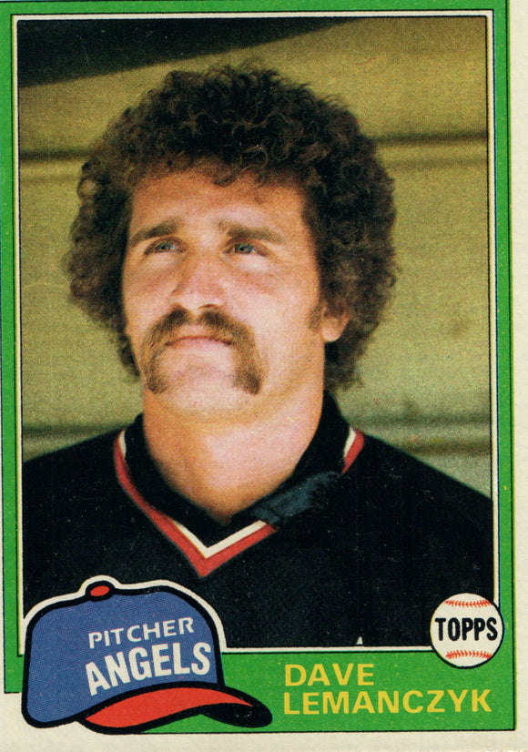 #391 Dave Lemanczyk Los Angeles Angels 1981 Topps Baseball Card DAM