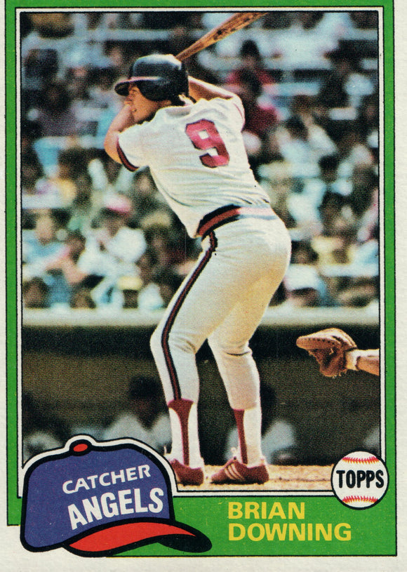 #263 Brian Downing Los Angeles Angels 1981 Topps Baseball Card DAM