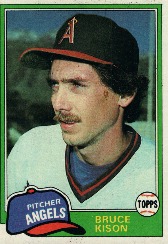 #340 Bruce Kison Los Angeles Angels 1981 Topps Baseball Card DAM