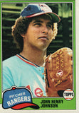 #216 John Henry Johnson Texas Rangers 1981 Topps Baseball Card DAM