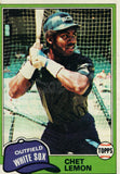 #242 Chet Lemon Chicago White Sox 1981 Topps Baseball Card DAM