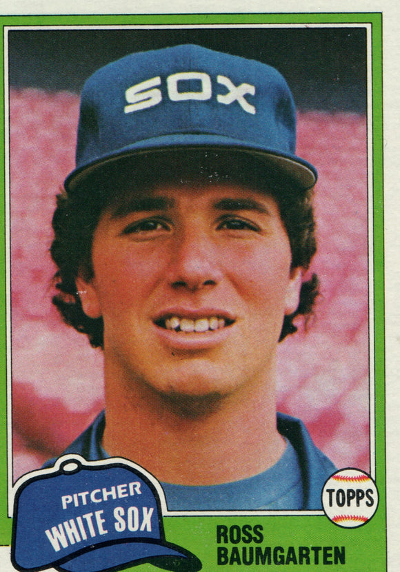 #398 Ross Baumgarten Chicago White Sox 1981 Topps Baseball Card DAM