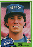 #398 Ross Baumgarten Chicago White Sox 1981 Topps Baseball Card DAM