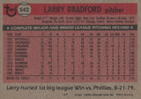 #542 Larry Bradford Atlanta Braves 1981 Topps Baseball Card DAM