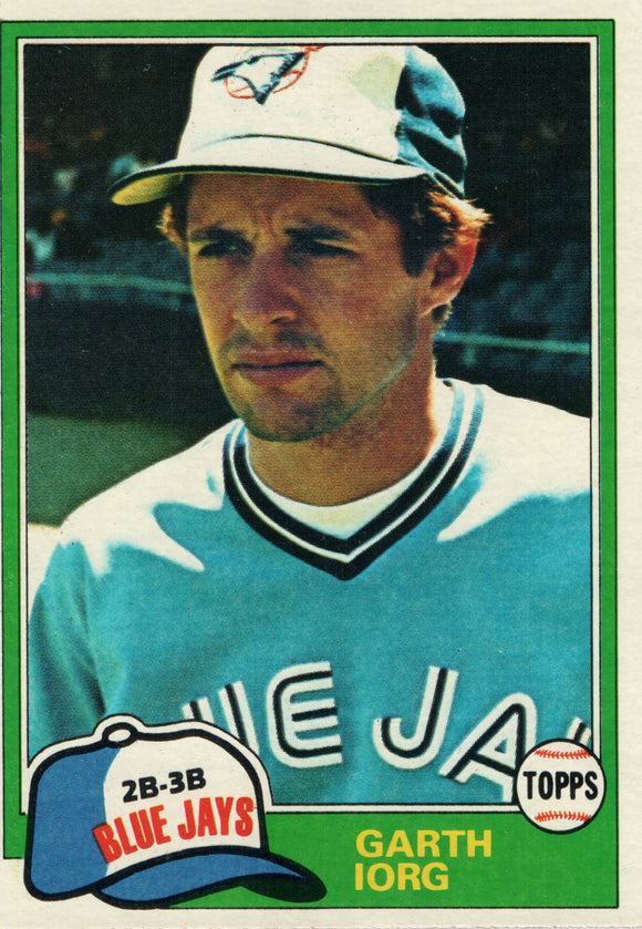 #444 Garth Iorg Toronto Blue Jays  1981 Topps Baseball Card DAM