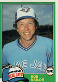 #297 Bob Bailor Toronto Blue Jays 1981 Topps Baseball Card DAM