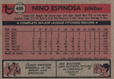 #405 Nino Espinosa Philadelphia Phillies 1981 Topps Baseball Card DAM