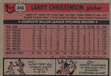 #346 Larry Christenson Philadelphia Phillies 1981 Topps Baseball Card DAN